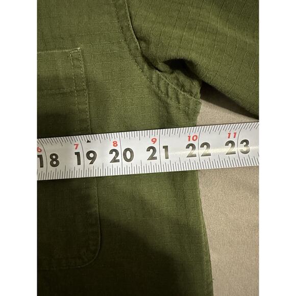 Mossy Oak Mens Size Medium Dark Hunter Green Long Sleeves Button Front - Picture 11 of 13